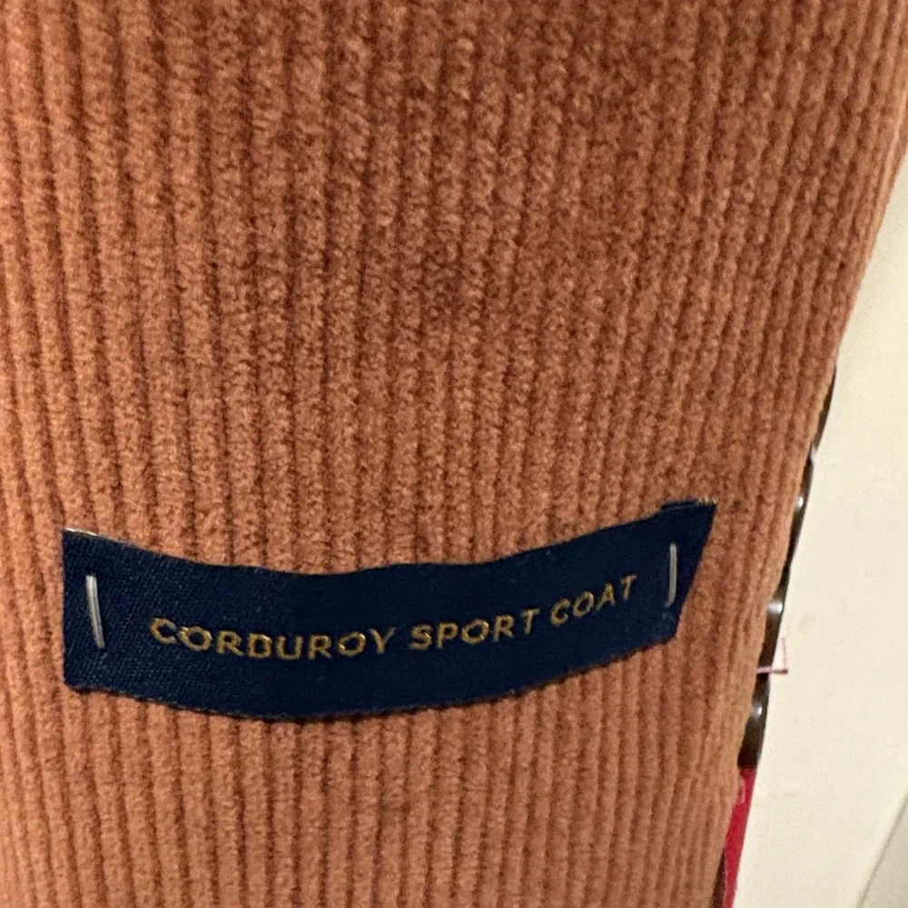 Stafford Chocolate Brown Stretch Comfort Slim Fit Corduroy Sport Coat 46 Reg BN